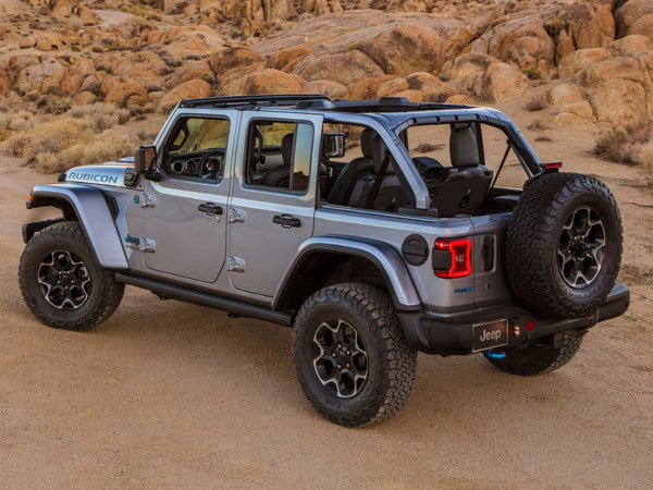 2021 Jeep Wrangler 4xe Plug-In Hybrid Rear Angle