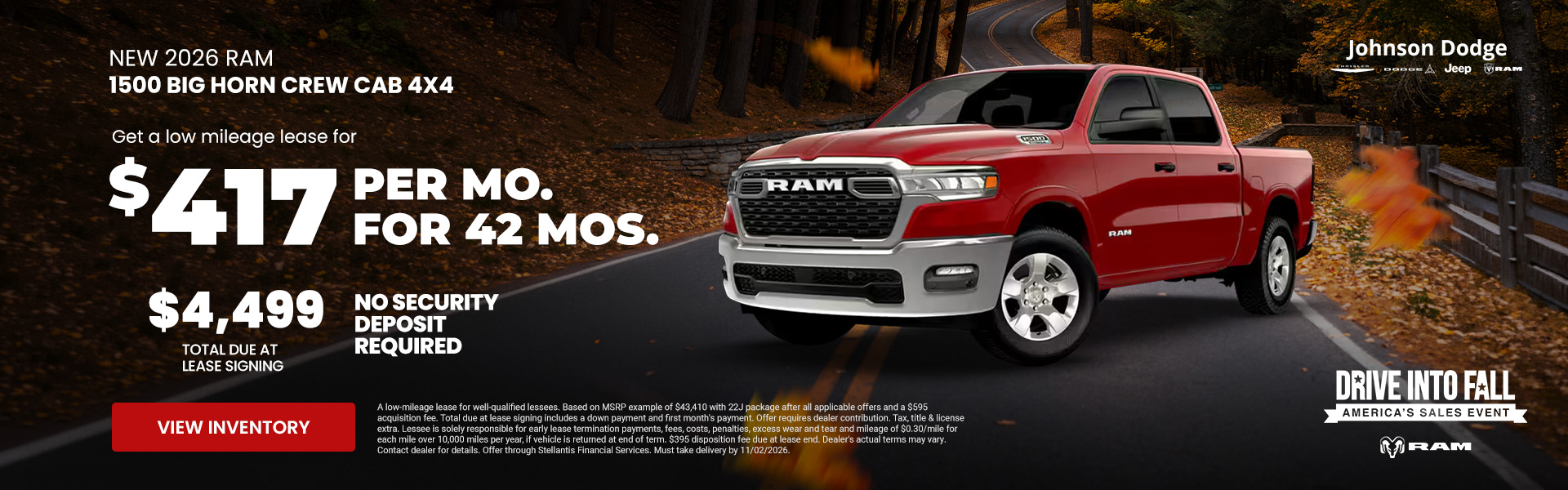 NEW 2026 RAM 1500 BIG HORN CREW CAB 4X4